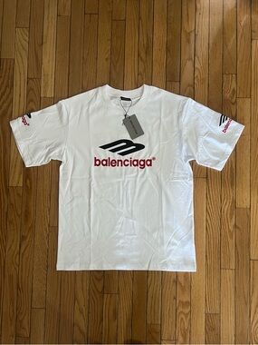White Balenciaga 3B Sports t-shirt size: M